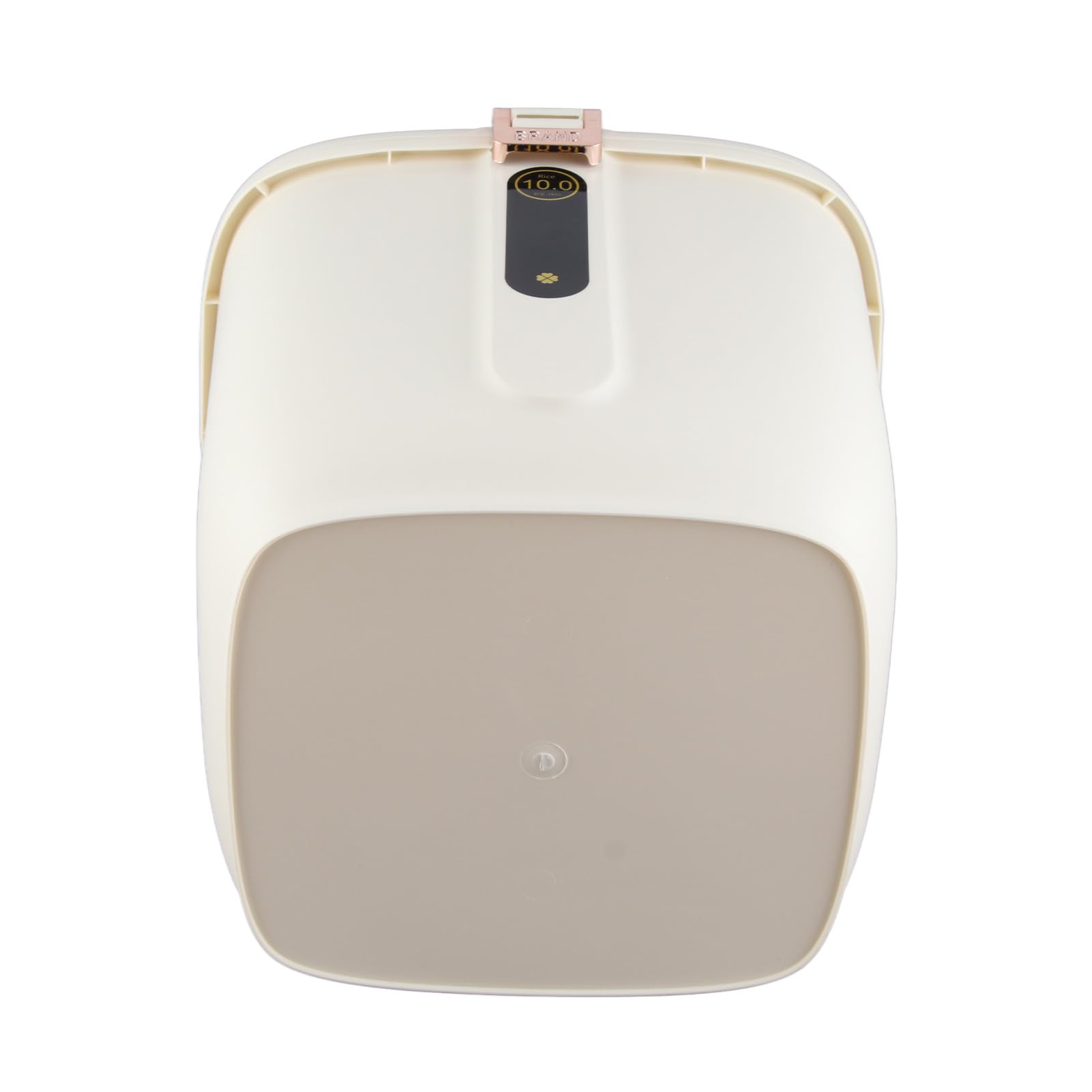 Contenitore per la Conservazione del Riso Dispenser per Cereali da Sigillato Ermeticamente di Grande capacità per Uso Domestico Realizzato in PET di Alta qualità (Crema Bianca 10kg)