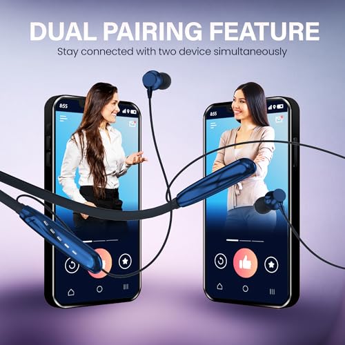 Image of AROMA NB119 Tronix Upto 100 Hr Playtime*,ENC,Fast Charging,Dual Pairing Neckband Bluetooth