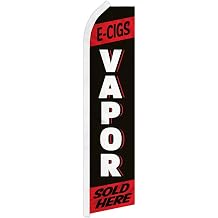 E-Cigs Vapor Sold Here Red & Black 2.5x11.5 Super-Knit Poly Super Flag Banner