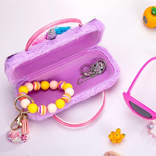 Hifot Einhorn Brillenetui Hardcase Mit Sonnenbrille, Süße Unicorn Dekoration Polycarbonat Kinder Brille, Brillenetui Mit Griffen für Mädchen Junge