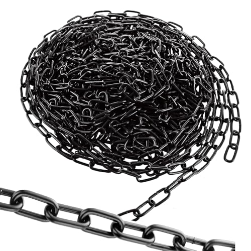 Cadena negra de 10 m y 3 mm cadena de seguridad