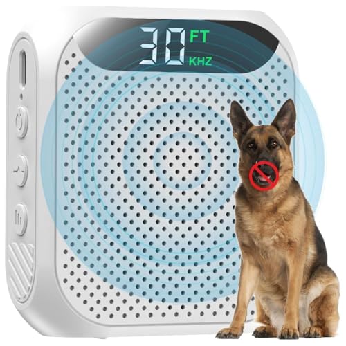MALOK Ultrasonic Dog Bark Deterrent Devices with 3 Adjustable Range Pet Bark Devices for Walking Yard