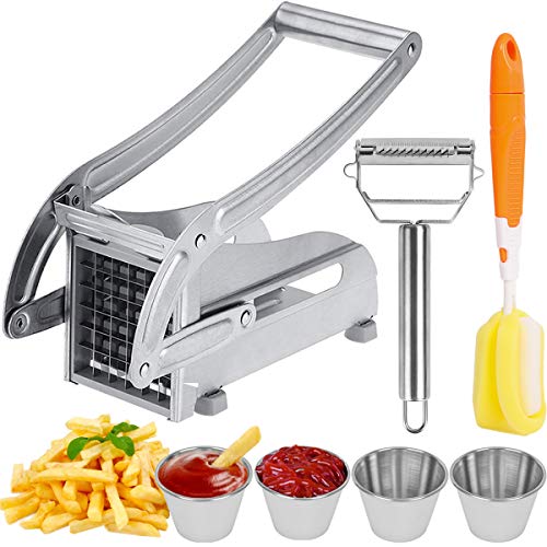 Artcome Stainless Steel 2-Blade French Fry Potato Cutter Interchangeable Chips Cutting With 1