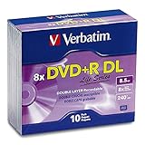 Verbatim Life Series DVD+R DL Disc Slim Case, Pack of 10