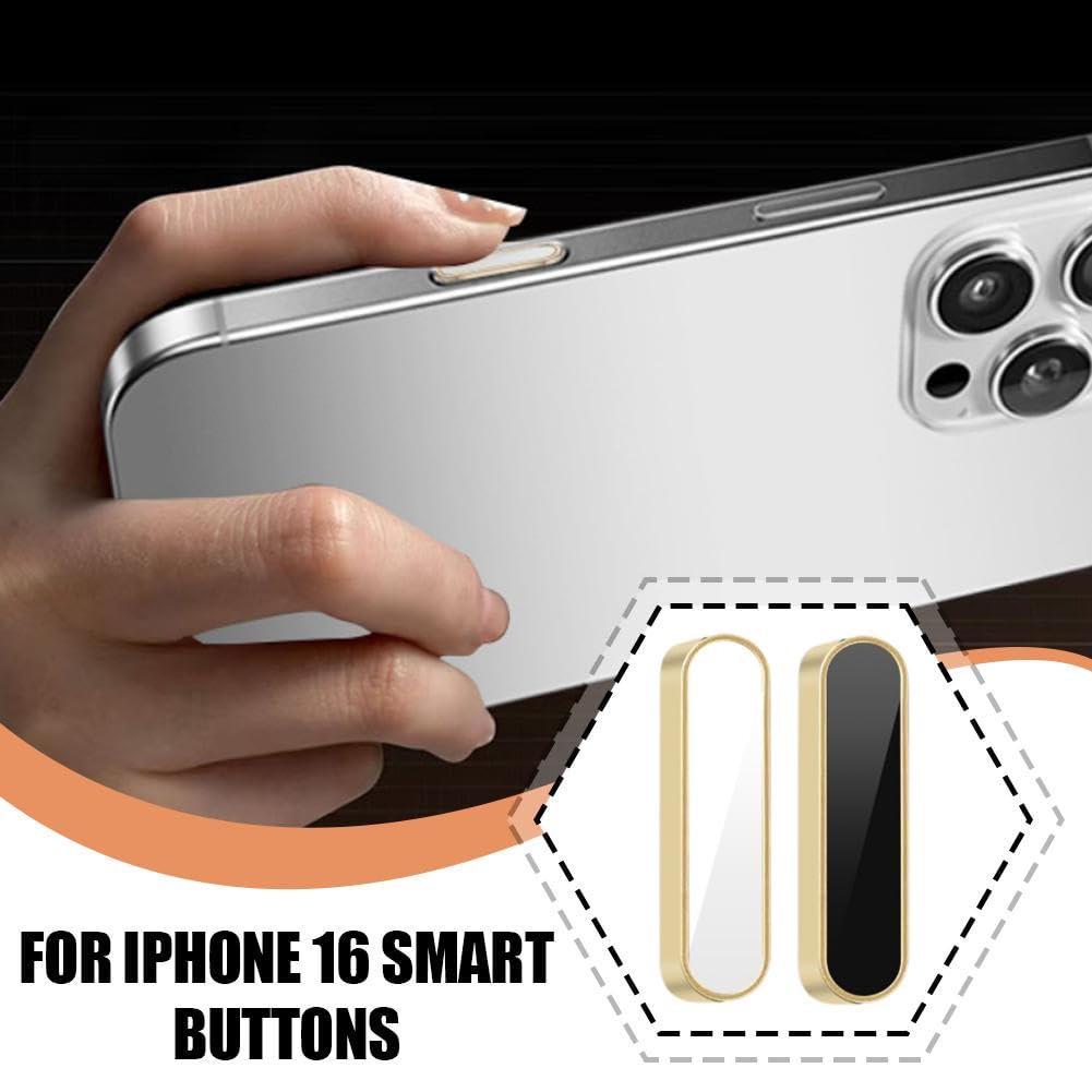 Pulsante Fotocamera Metallico Per IPhone 16/16 Plus/16 Pro Max – Protezione E Sensibilità (Nero/Bianco)