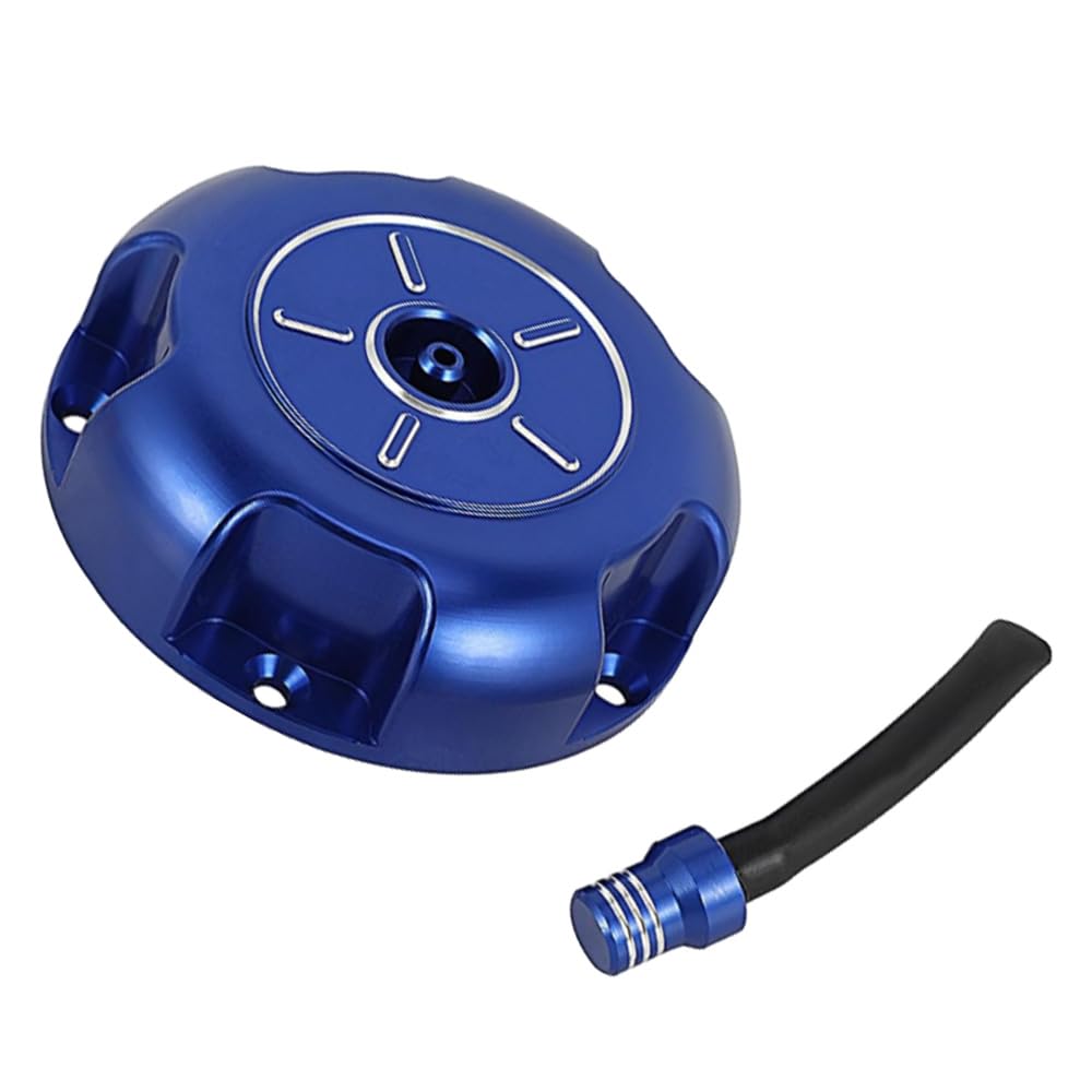Tappo del serbatoio del gas per moto, tappo del serbatoio del carburante in alluminio con sfiato compatibile con Yamaha YFZ450 2004-2009/2012-2013, YFZ450R 2009-2025, YFZ450X 2009-2011 (blu)