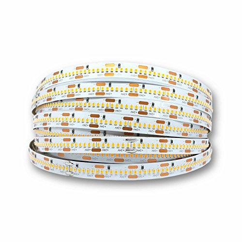 Alupona LED Streifen 28.8W/m 24V 350leds/m CRI90 warmweiß IP20 Stripe Band Lichterkette Stripes Strip Farbe 4 Meter (400cm) energiesparende LED stromsparend