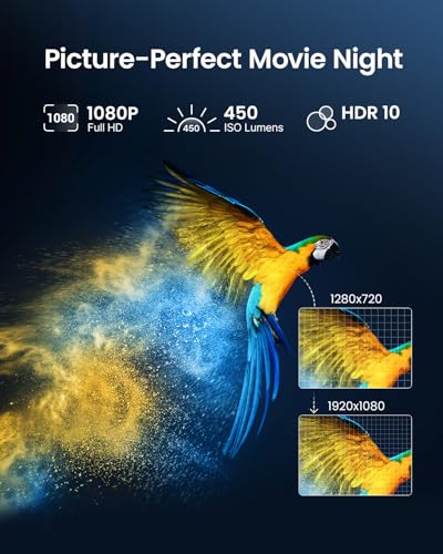 Dangbei Freedo Portable Projector 1080P, Google TV with Licensed Netflix mini Projector Support Powerbank for Outdoor Camping with Stand, Travel Box, 450 ISO Lumens, Dolby Audio, Wifi, Bluetooth - Image 6