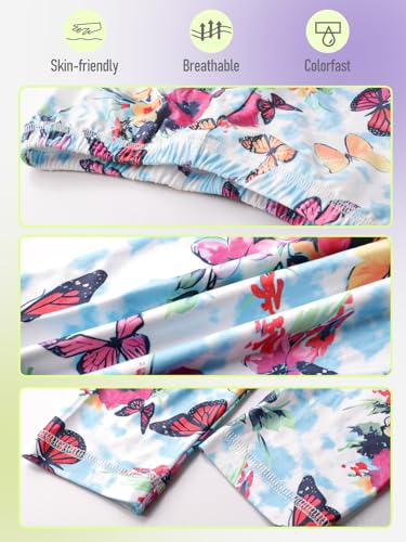 3 Pack Girls Printed Leggings Yoga Pants Leggings for Kids 2-12 Years4