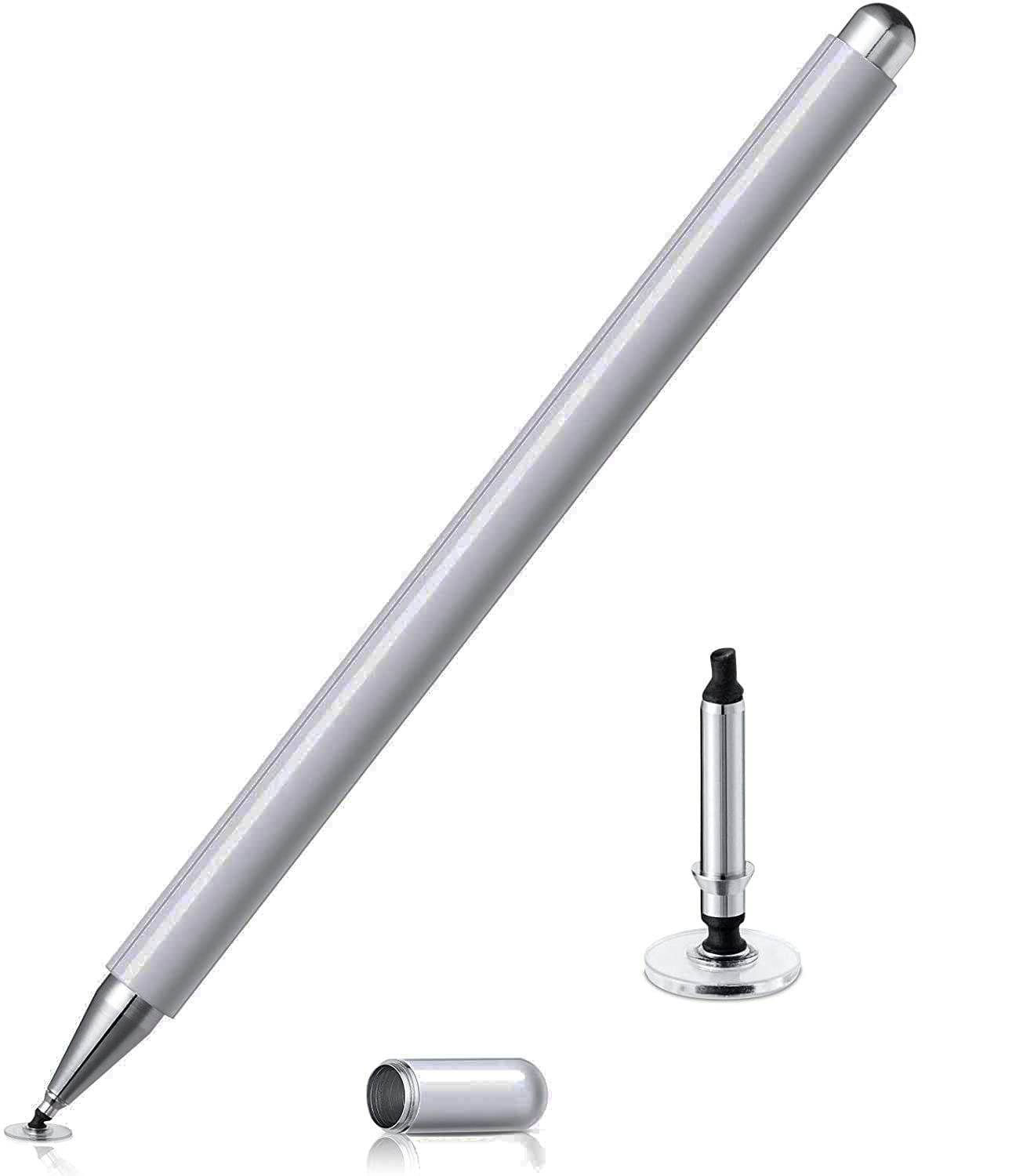 Mizi Universal Stylus Pen for Touch Screens Devices, Fine Point, Lightweight Metal Body with Magnetism Cover Caps for Smartphones/Tablets/iPad/iPad Pro/iPhone - Silver (B0C191DDBQ) Amazon Price History, Amazon Price Tracker