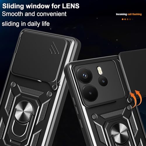 Coque Xiaomi Redmi Note 14 4G contre rayures avec cache caméra coulissant