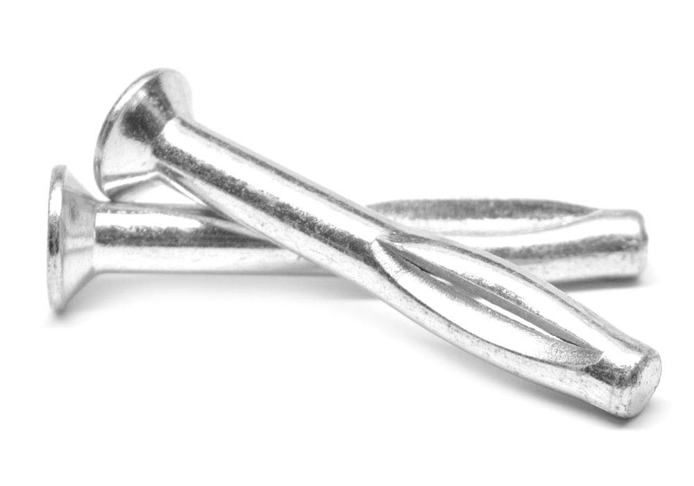 1/4" x 3 1/2" Split-Fast Anchor Flat Head Low Carbon Steel Zinc Plated Pk 100