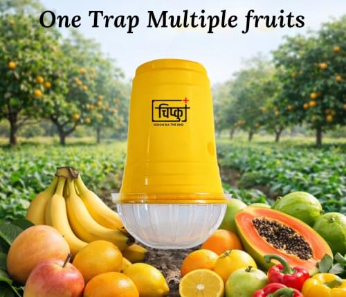 Image of Chipku Fruit Fly Magnet Trap (Bactrocera dorsalis) | Suitable for Mango, Papaya, Sapota, Guava, Pomegranate & Other Sweet Fruits | Traps with Fruit Fly Lures
