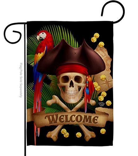 Drapeau de jardin pirate double face idée cadeau pour passionné maritime - 2