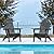 Yaheetech Folding Adirondack Chair Set of 4 Outdoor, 300LBS Solid Wood Garden Chair Weather Resistant, Fire Pit Lounge Chairs for Garden/Yard/Patio/Lawn, Black