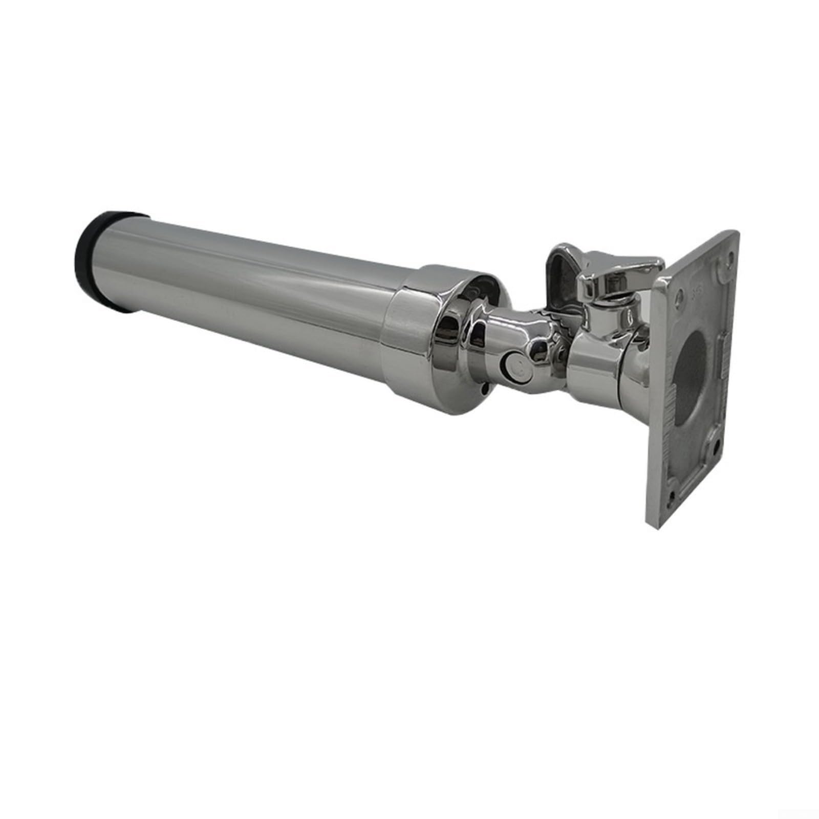 Supporto per canna da pesca regolabile in acciaio inossidabile 316 con base quadrata per attrezzatura da pesca sul ponte della barca, altezza 325 mm, argento