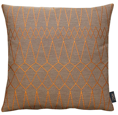 APELT Teatro 46x46 70 Kissenhülle, Polyester, taupe / kupfer, 46 x 46 cm