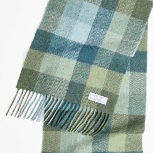 Foxford Irish Lambswool Scarf with Fringe For Women, 11.81 x 74.74 inches4