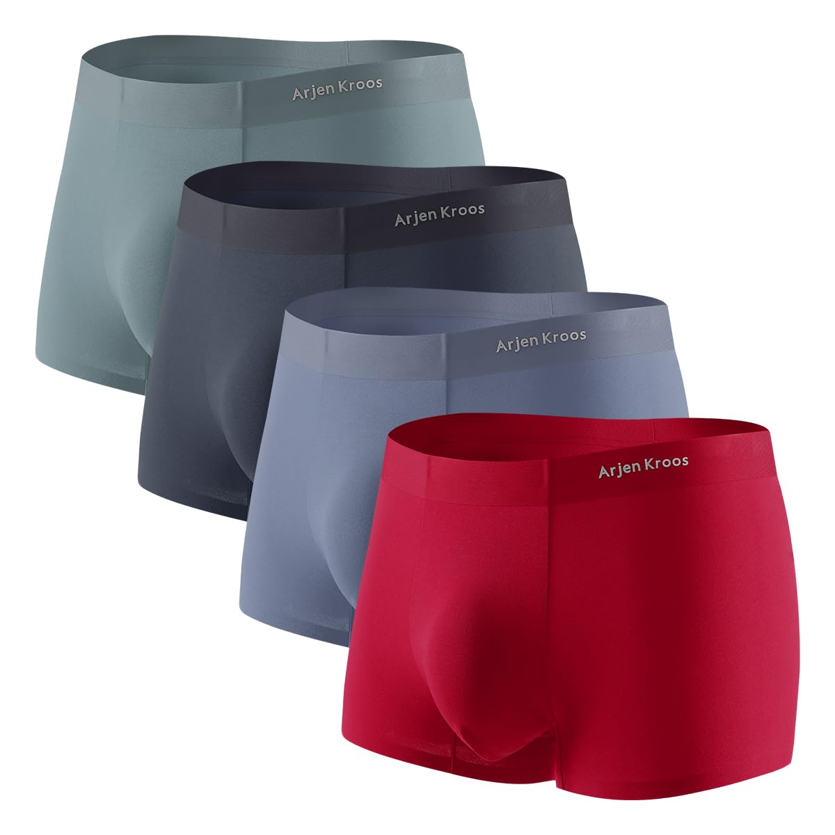 Underwear for Men 4 Pack Breathable Modal Boxer Briefs Silky Trunks