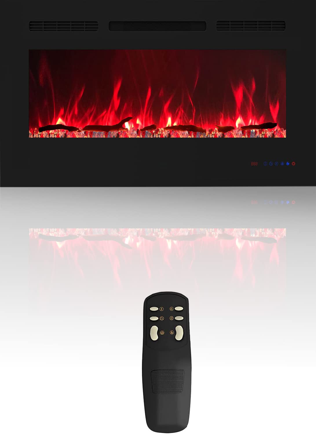 Buy BizHomart 30 Electric Fireplace, Recessed & Wall ed Electrical