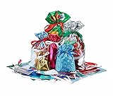 Giftmate 60 Piece 1-2-3 Gift Bag & Tag Set - Easy Gift Wrapping for the Holidays! by GiftMate Drawstring Gift Bags