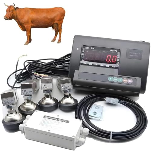 LSBHPPD Kit Báscula Ganado Alta Precisión, Kit Báscula Plataforma con Celda Carga, Indicador Pesaje Carga, Báscula Piso, Kit Báscula Pesaje Animales para Ganado, Ovejas, Cerdos Y Cabras 2000kg
