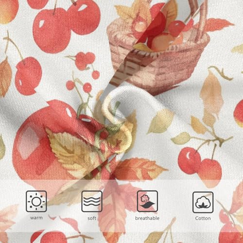 Wusikd Apples Cherries Girls' Underwear Cotton Baskets Girls Briefs Soft Toddler Underwear 2T3