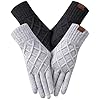 REACH STAR 2 pares de guantes de invierno para mujer, pantalla táctil, elásticos, forro térmico, guantes cálidos para clima frío