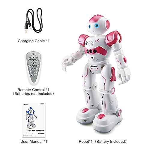 BTG R2 Cady-Wida Cady-WINI Intelligent Gesture Sensor Control RC Robot for Entertainment - Walks in All Direction, Slides, Turns Around, Dances - Toy for Boys/Girls RED