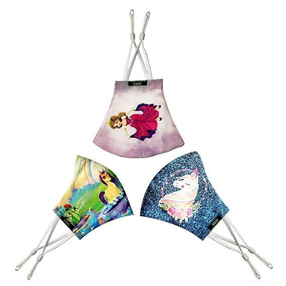 NANOFIBER washable and reusable N95 Fabric mask for kids with removable Nanotechnology filter, 3pc set