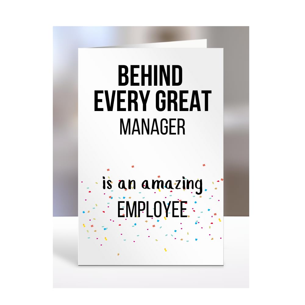 Birthday cards for Manager from Employee, Gifts for Him, Her, Men, Women, Presents for Christmas, Behind Every Great An Amazing, Cute, A5-255b_175