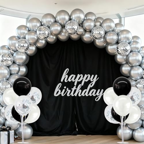 Image of TONIFUL 4 Set Black and White Balloon Stand Balloon Centerpiece for Table