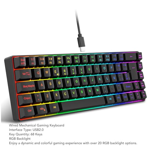 Teclado Mecánico Gamer Zunated6ey0sf7-11 USB miniatura 3