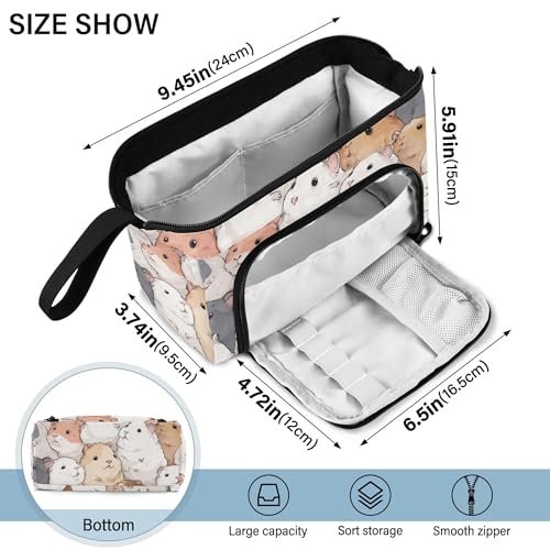 Image of Fisyme Kawaii Hamster Pencil Case Large Capacity Pen Bags Box Big Makeup Pouch Organizer