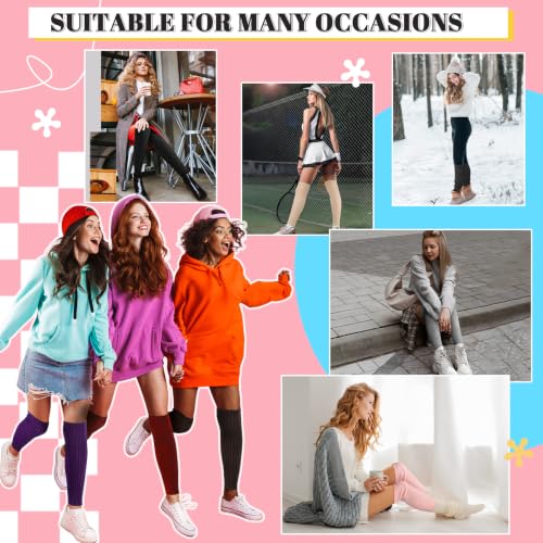 Image of Pleneal Leg Warmers for Women 80s Y2k, Ribbed Knit Long Socks LegWarmer
