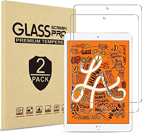 Lnuyefn [2 Pack] Screen Protector for iPad Mini 5 2019 / iPad Mini 4 2015 Release Tempered Glass Film Guard For Premium iPad Mini 4 Mini 5 7.9 Inch 9H Hardness, Bubble-free, Anti Scratches Clear