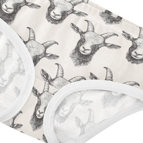 Girls Underwear Soft Cotton Goat Kids Panties in Sizes 2/3t, 4t, 5t, 6 and 84