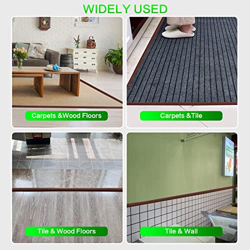 10Ft Floor Transition Strip,Carpet To Tile Transition Strip,Self Adhesive - Pvc Carpet And Floor Edge Trim,For Threshold Transitions Less Than 5Mm In Height,Wood To Tile(Red Oak) #TOP2