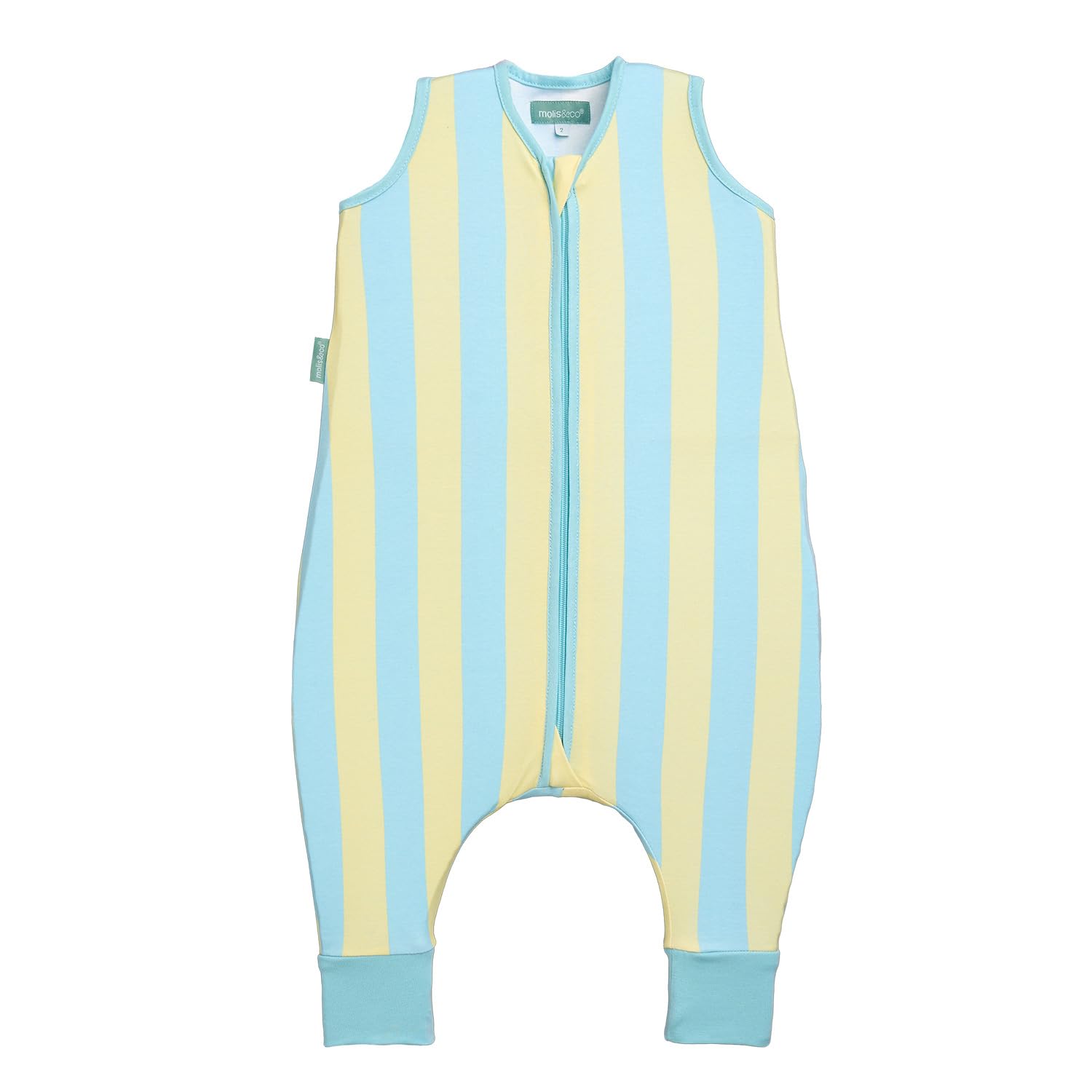 molis&co - Pijama Burbuja con Pies 0.5 TOG - 90 cm (3 años) - Ideal para Verano - 100% Algodón (Oeko-Tex 100) - Summer Sea — view 10