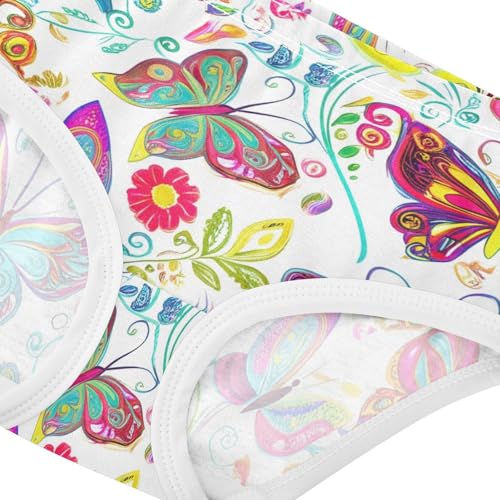 Vibrant Colorful Butterflies Toddler Girls Underwear 2t Cotton Little Girl Panties Bright Briefs Underpants4
