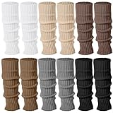 Sintege 6 Pairs Kawaii Leg Warmers Japanese Style Knitted Loose Socks Leg Warmers for Girls Women Lolita Costume School(Maillard Color)