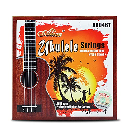 Fansjoy Cuerdas para Ukelele de Nylon (Sol, Do, Mi, La) para Ukelele Soprano (21 Pulgadas), Ukelele Concierto (23 Pulgadas), Ukelele Tenor (26 Pulgadas) Cover