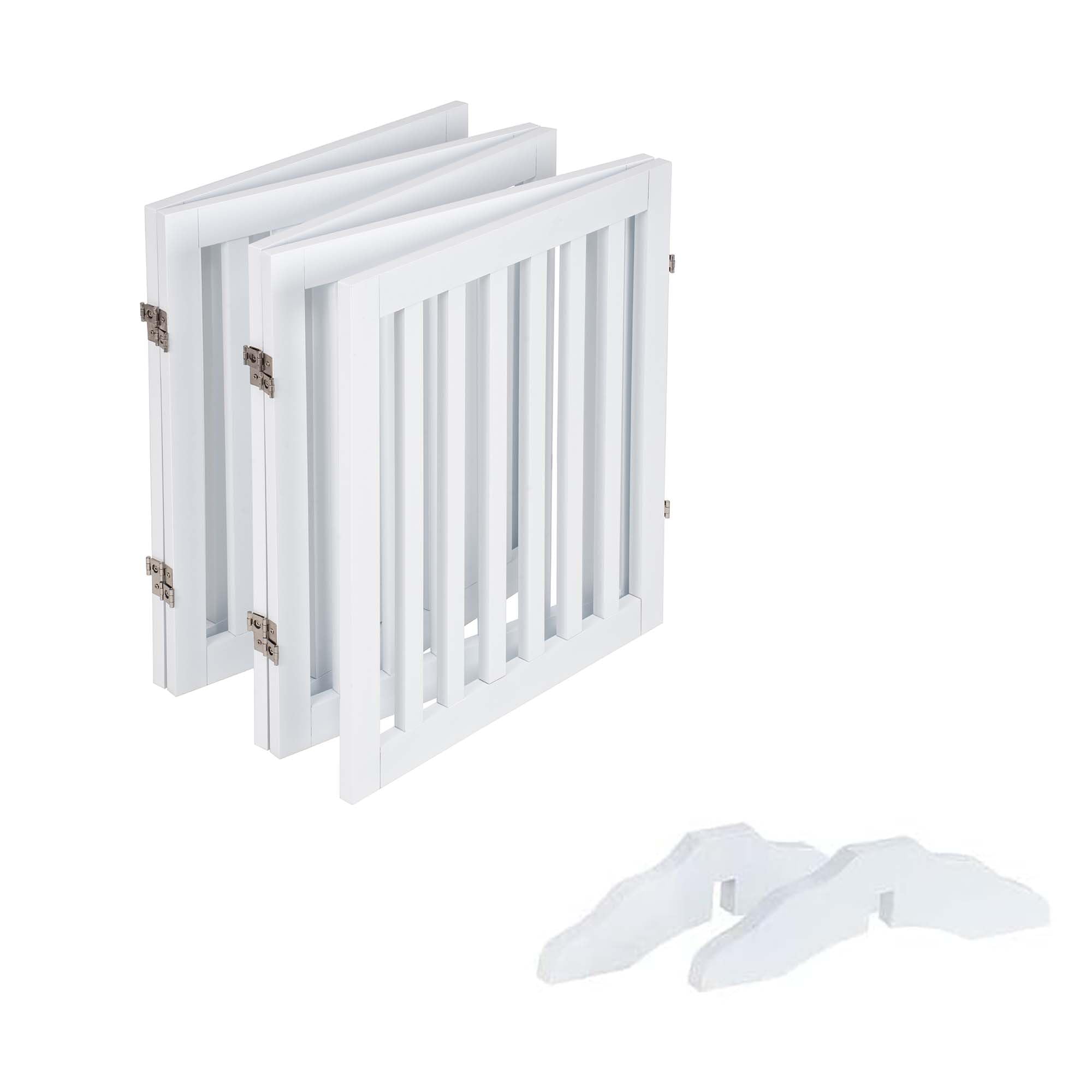 Amazon | unipaws ペットゲート 置くだけ簡単 木製 折りたたみ式 伸縮