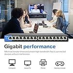 Linksys LGS116 16 Port Gigabit Unmanaged Network Switch - Home / Office Ethernet Switch Hub with Metal Housing - Wall Mount or Desktop Ethernet Splitter, Easy Plug & Play Connection