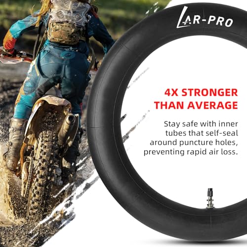 Image of AR-PRO (2-Pack) 2.5 /2.75-14 inch Replacement Dirt Bike Inner Tubes - 60 /100-14 inch Tire Tubes for 50cc to 160cc Dirt and Pit Bikes - Compatible with Apollo RFZ, Atomik, Thumpstar, and More