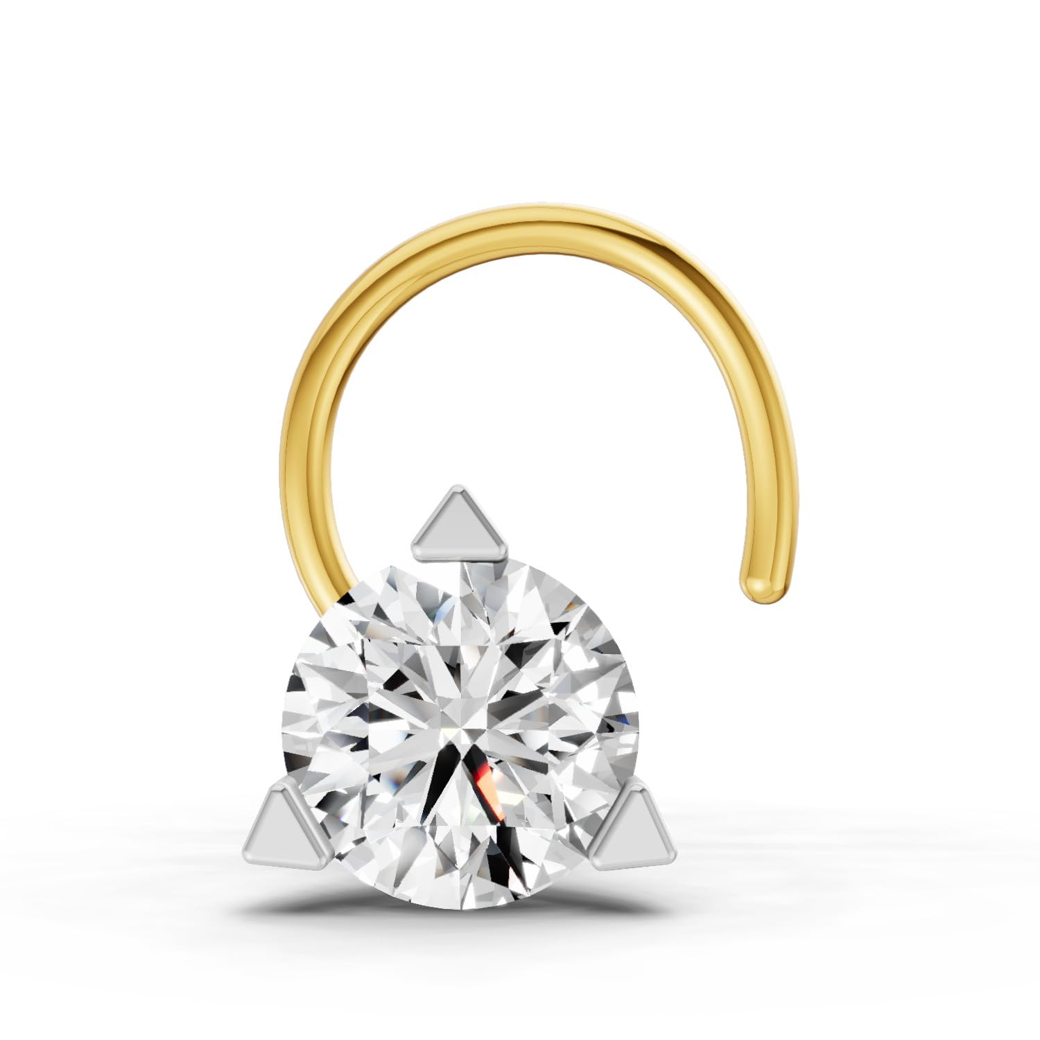 Lab Grown Diamond 0.5 Carat IGI Certified Round Shape Solitaire Diamond Nose Pin for Women | 14K Gold FG VS Quality Diamonds-image-11