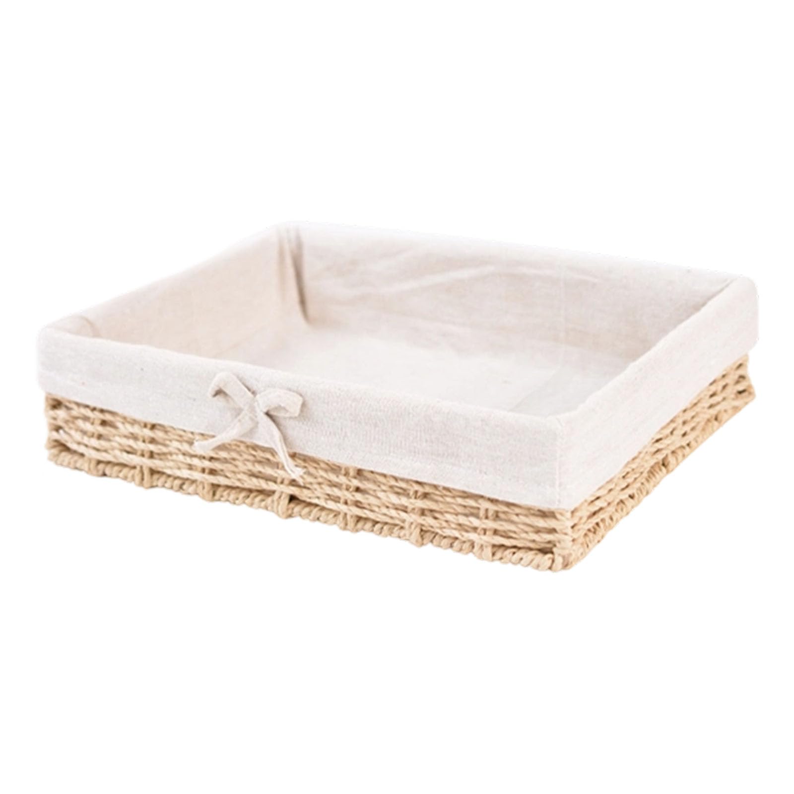 GTYLF Handwoven Storage Basket Desk Organiser Decorative Woven Storage Bin for Cosmetics Jewelry Bedroom Dresser Countertop Desk