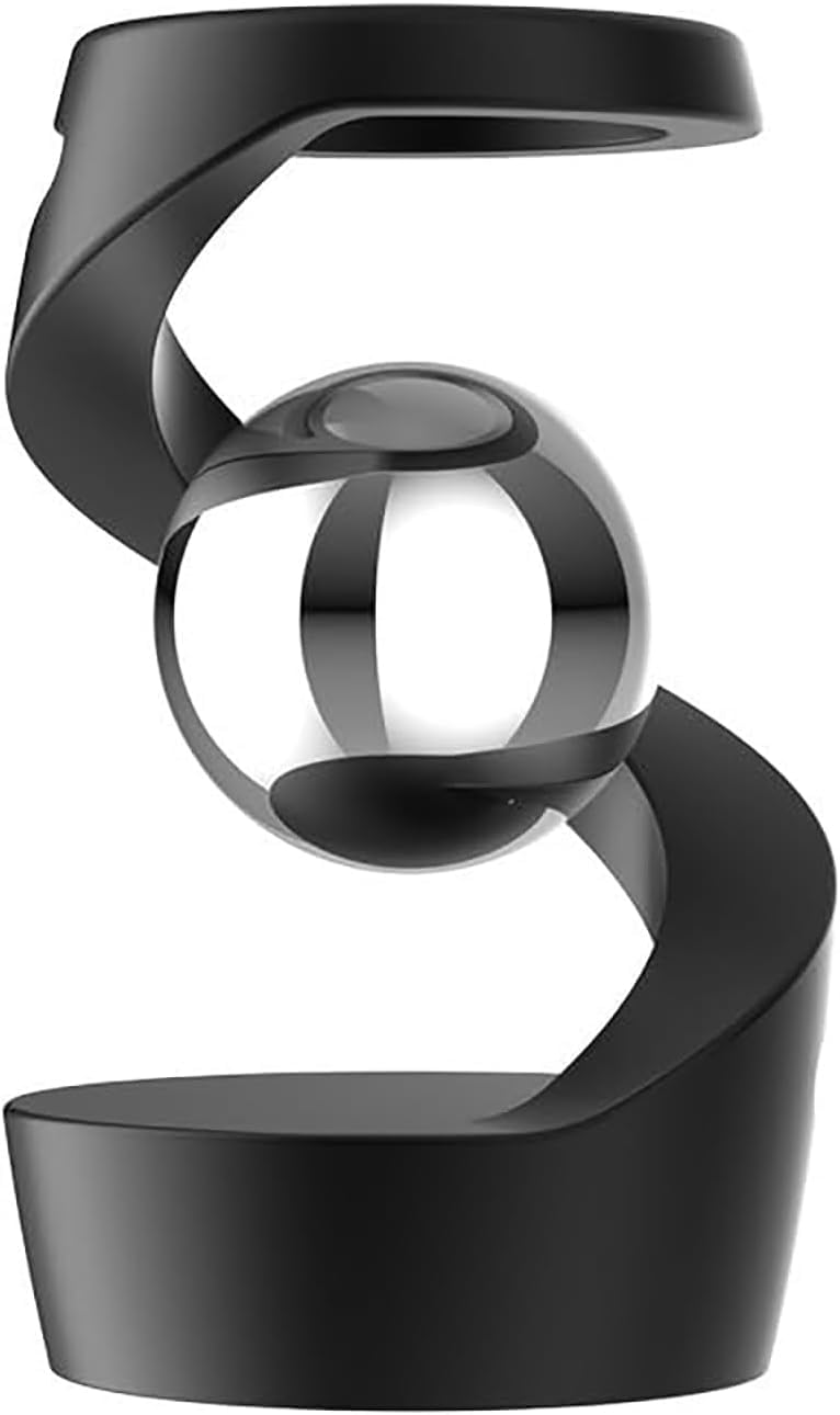 Gravity Defying Kinetic Desk Toy,Desktop Suspended Gyroscope,Optical Illusion Desk Toy,Kinetic Desk Toys,Gravity-Defying Metallic Shape, Stress Relief Optical-Illusion Gifts for Office Home (Color :