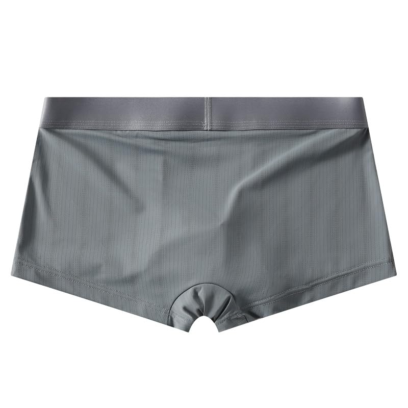 Mens Elephant Trunk Underwear Sexy Ice Silk Boxer Briefs Ball Pouch Underwear3