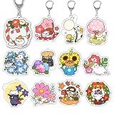 【ランダム1個】 ねこあつめ アクリルキーホルダー - Flower Garden - ※絵柄は選べません